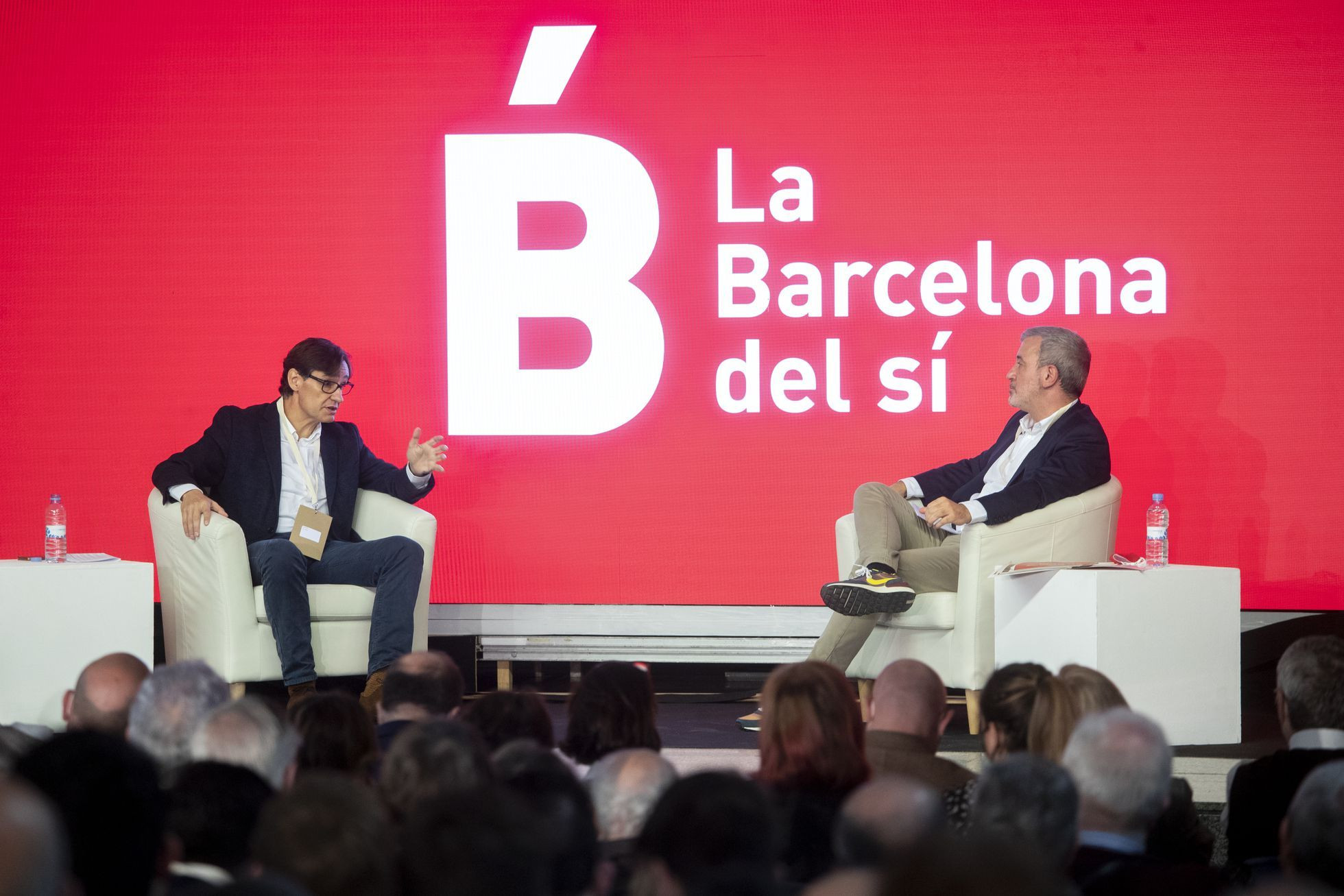 Jaume Collboni y Salvador Illa, en un acto del PSC de Barcelona / EFE - MARTA PEREZ