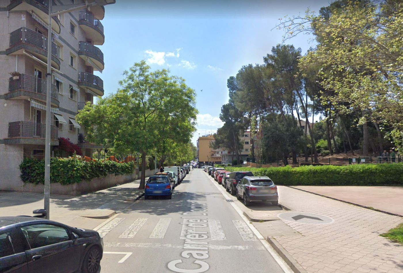 La calle de Doctor Trueta de Castelldefels, donde han apalizado a un mosso fuera de servicio / GOOGLE MAPS