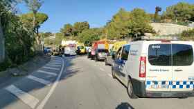 Imagen de un accidente de moto en Badalona / CEDIDA