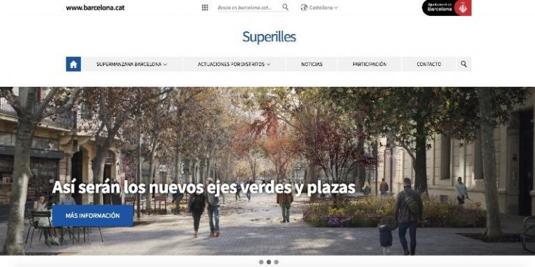 Web de 'superillas' del Ayuntamiento de Barcelona / AJ BCN