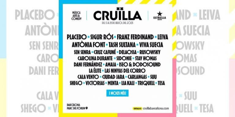 El cartel del festival Cruïlla / CRUÏLLA 