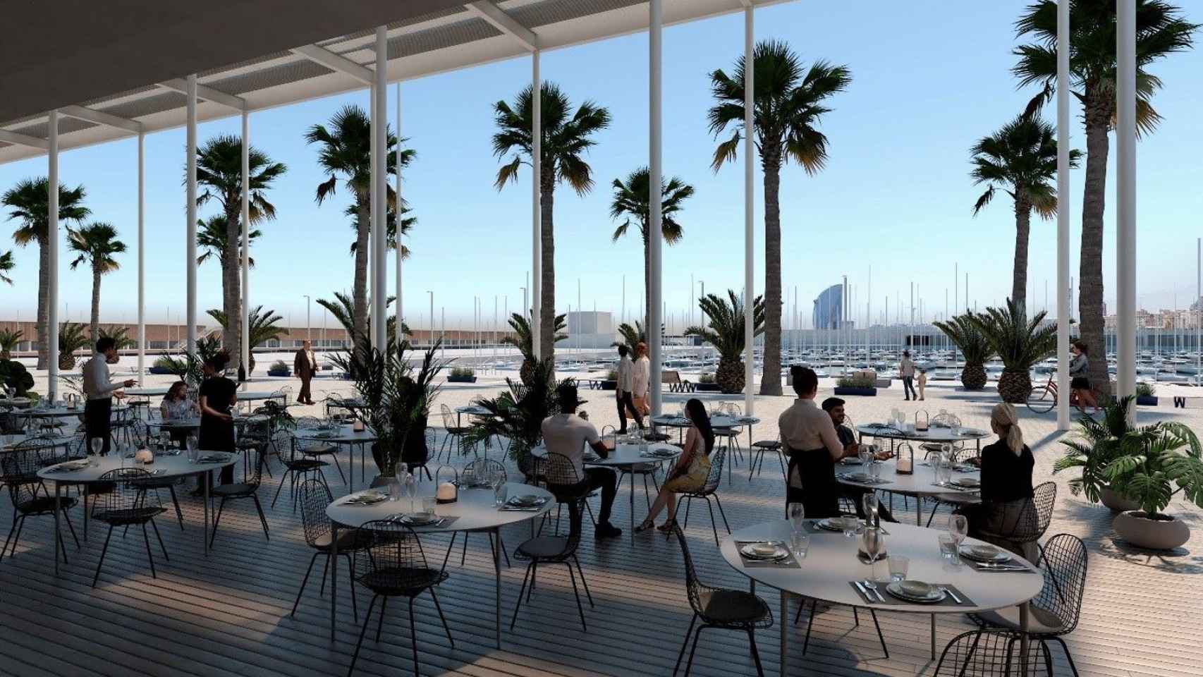 Futuro 'Balcón Gastronómico' del Port Olímpic de Barcelona / AJ BCN