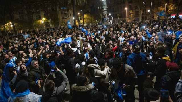 Celebración de argentinos en Barcelona / EUROPAPRESS