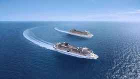 Dos cruceros de MSC navegando por el mediterráneo / Europa Press