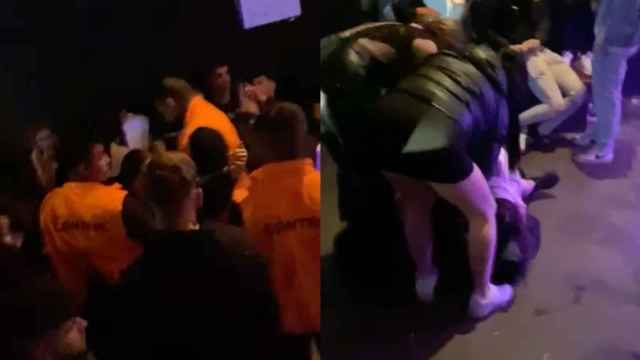 Imágenes de la pelea entre dos chicas en la discoteca Waka Sabadell / CEDIDA