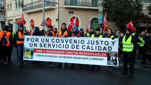 Trabajadores de Avanza Viladecans en la manifestación de este miércoles / Cedida