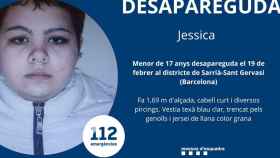 Difusión de los Mossos d'Esquadra para localizar a Jessica, la menor desaparecida en Barcelona / MOSSOS D'ESQUADRA