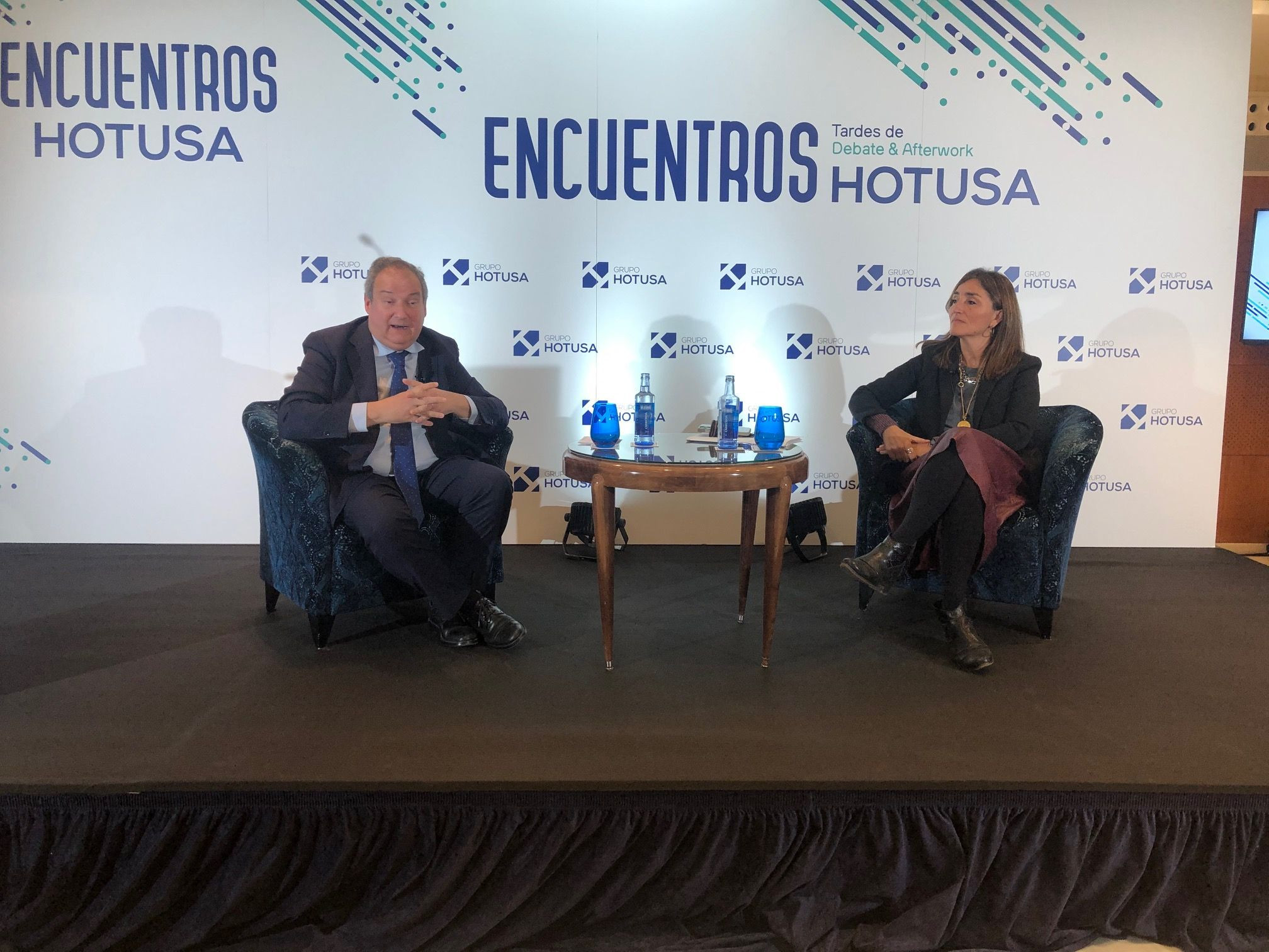 Jordi Hereu y Rocío Martínez, en los Encuentros Hotusa / MA