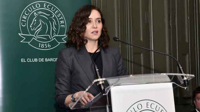 Isabel Díaz Ayuso, durante su intervención en el Círculo Ecuestre / MA