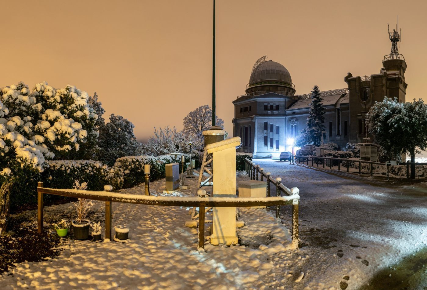 Nieve en el Observatori Fabra / ALFONS PUERTAS (Observatori Fabra)