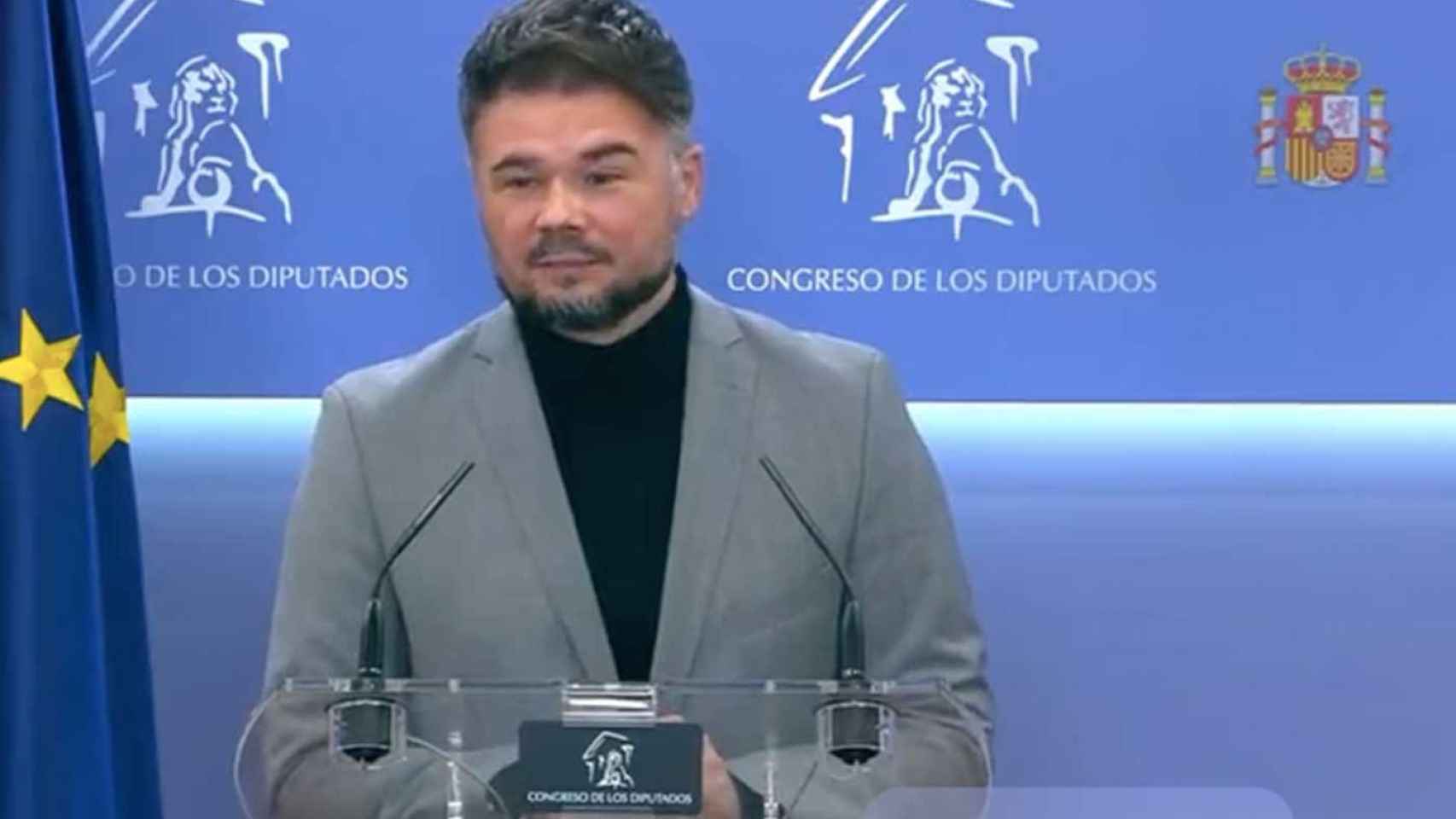 Gabriel Rufián, en el Congreso de los Diputados