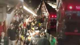 Caos en la estación de Sagrada Família de la L5 del metro por una incidencia en la línea / TWITTER (@RaiLopezCalvet)