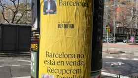 Cartel de Ernest Maragall, en la avenida Josep Tarradellas de Barcelona / MA