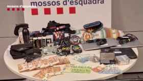 Material incautado de la banda que robaba la carga de los camiones en la AP 7 / MOSSOS D'ESQUADRA