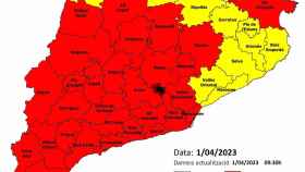 Mapa del Pla Alfa de riesgo de incendio para el sábado 1 de abril / AGENTS RURALS