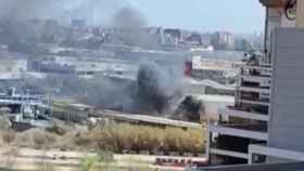 Captura de pantalla del vídeo del camión incendiado / CEDIDA