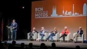 Evento 'Barcelona, la ciudad de las motos' en el Eixample Teatre / TWITTER XAVIER TRIAS