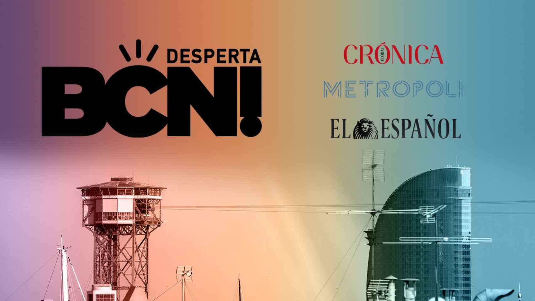 Fotomontaje del evento 'Desperta Barcelona!', organizado por Metrópoli Abierta, Crónica Global y El Español