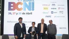 Malcolm Otero, Manel Manchón, Sergi Doria y Pepe Ribas durante la mesa redonda de Desperta BCN! / GALA ESPÍN