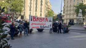 Protesta de los trabajadores del Hotel Palace de Barcelona / EUROPA PRESS
