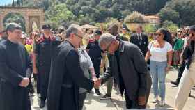 Obama saluda al abad de Montserrat / EFE