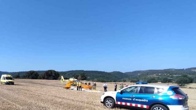 Imagen de archivo de un accidente de un ultraligero en Moià / MOSSOS D'ESQUADRA