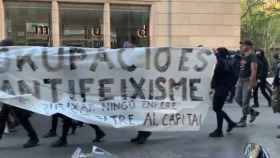 Manifestantes protestan en Barcelona a favor de la okupación / CEDIDA