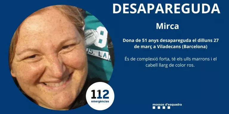 Mirca, desaparecida en Viladecans / MOSSOS D'ESQUADRA