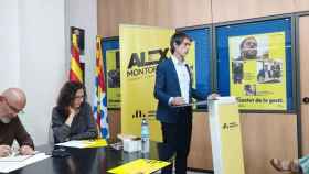 El candidato a la alcaldía de Badalona por ERC en un acto del partido, Alex Montornès / TWITTER