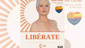 Cartel de campaña de Cs para Barcelona con Anna Grau desnuda / CS