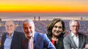 El candidato de ERC, Ernest Maragall; el candidato del PSC, Jaume Collboni; la candidata de Barcelona en Comú, Ada Colau; el candidato de Junts, Xavier Trias / METRÓPOLI