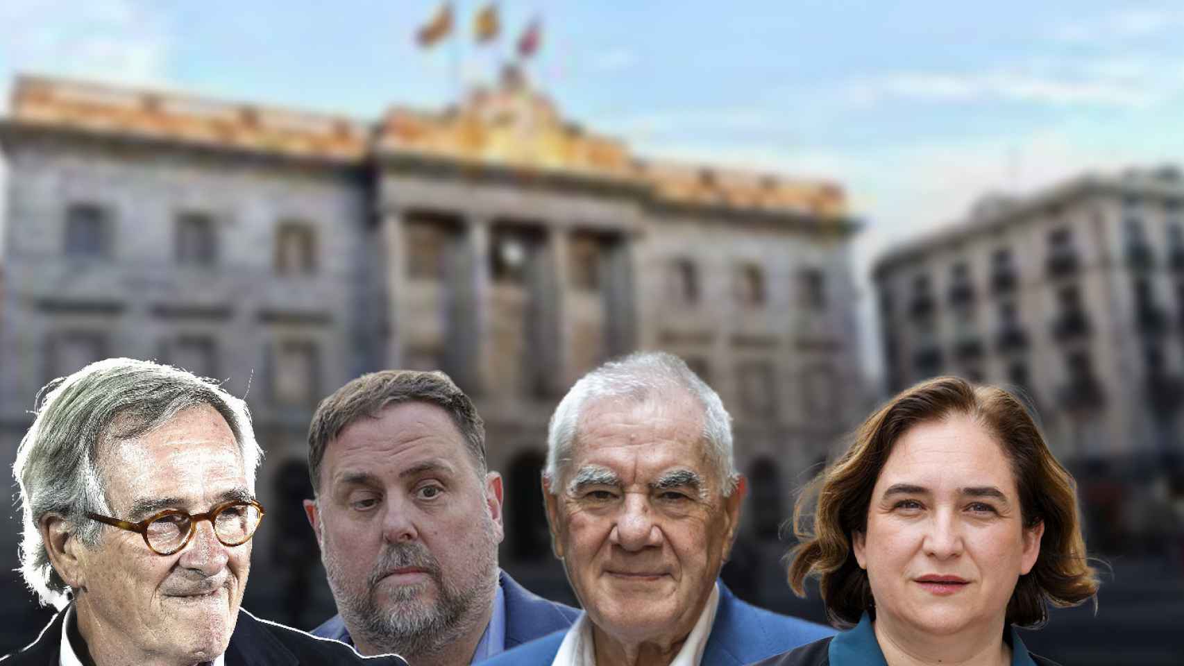 Xavier Trias, Oriol Junqueras, Ernest Maragall y Ada Colau / FOTOMONTAJE METRÓPOLI