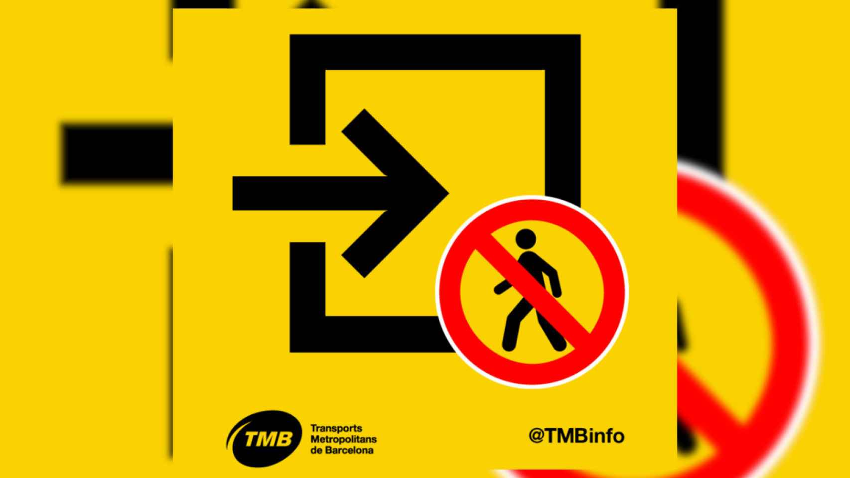 Señalización de acceso restringido de TMB / TMB