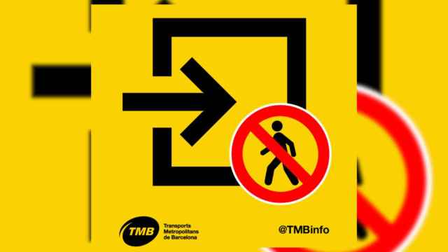 Señalización de acceso restringido de TMB / TMB