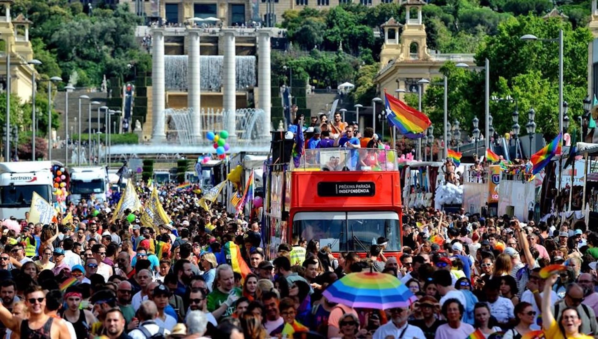 Una edición pasada del Día del Orgullo LGTBI en Barcelona