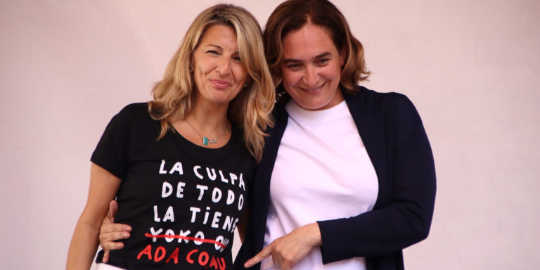 Camiseta de Yolanda Díaz en el acto de los comunes / EUROPA PRESS