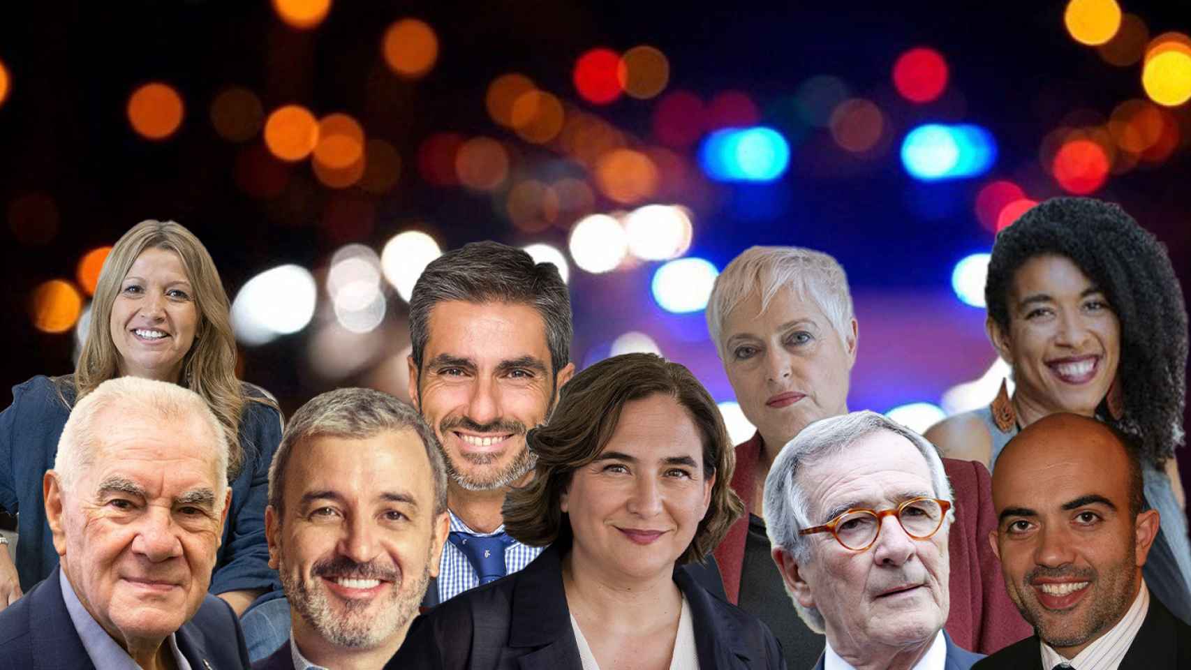 Los candidatos a la alcaldía de Barcelona / FOTOMONTAJE METRÓPOLI
