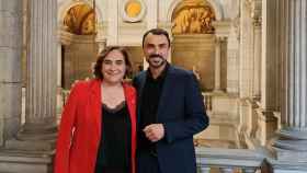 La alcaldesa de Barcelona, Ada Colau, junto al alcalde de Lyon, Grégory Doucet / TWITTER GRÉGORY DOUCET