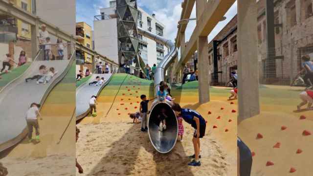 El nuevo tobogán del parque de Can Batlló / AYUNTAMIENTO DE BARCELONA
