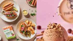 Frankfurts y helados veganos de Better Balance y Pink Albatross / FOTOMONTAJE