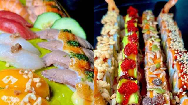 Piezas de sushi del buffet de sushi que arrasa en TikTok  / TSUKIMI BCN