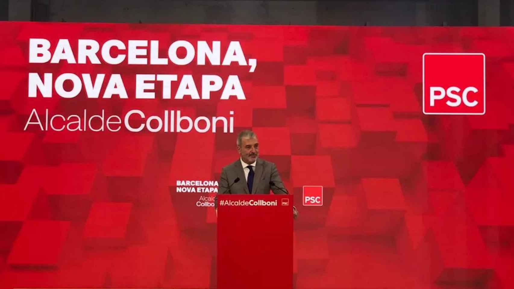 Jaume Collboni en un acto del PSC en Barcelona / MANEL MANCHÓN