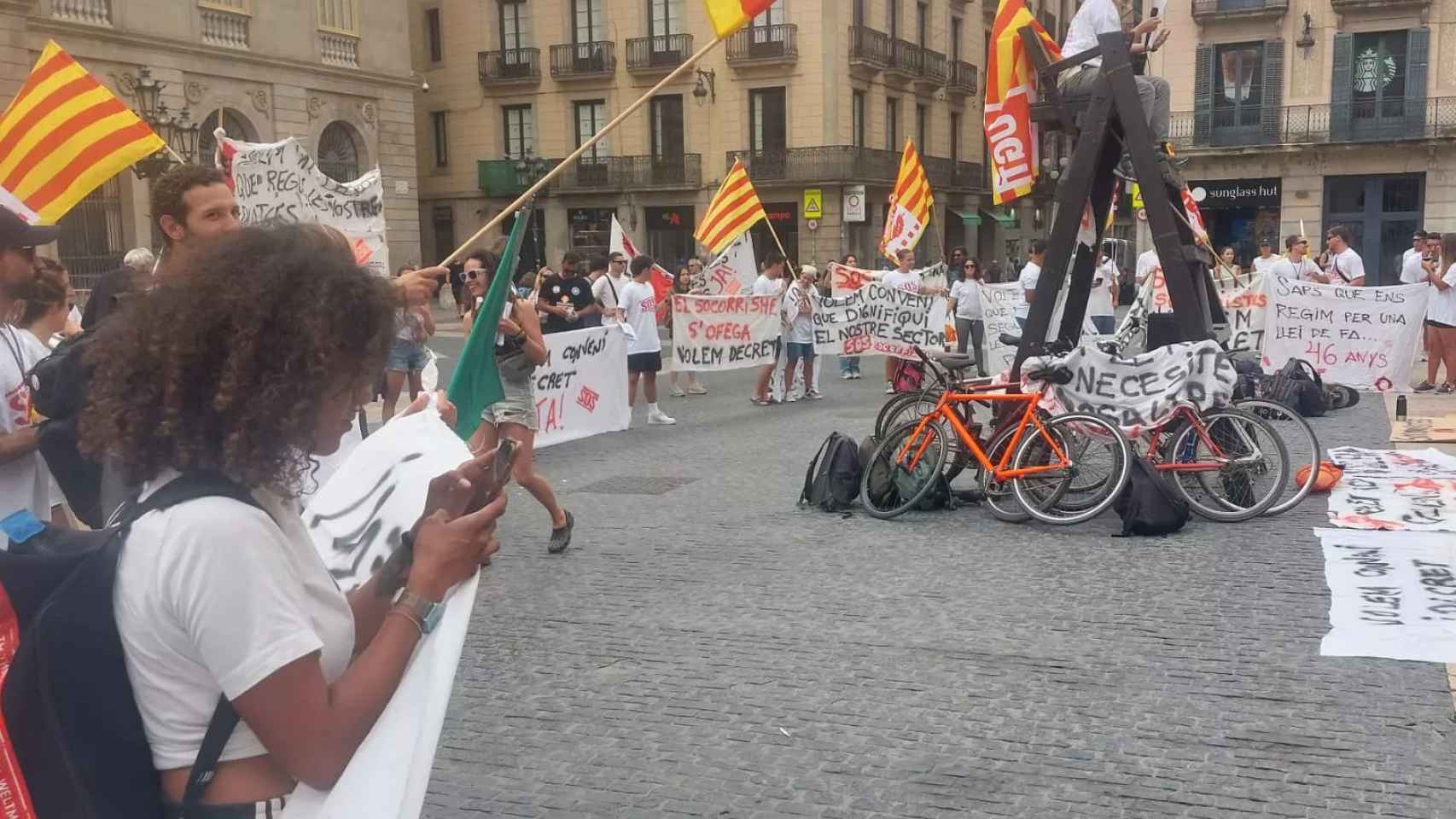 Manifestación de socorristas en Barcelona / CEDIDA