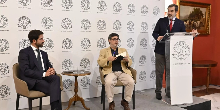 Roger Montañola, Manel Manchón y Antonio Delgado en el Círculo Ecuestre / CE
