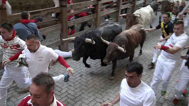 Un encierro de los sanfermines