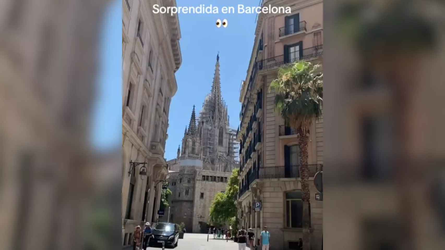 Fotograma de una tiktoker argentina que explica lo que más le sorprende en Barcelona / TIKTOK-LUPIERAN