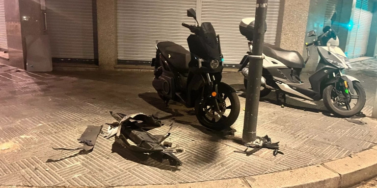 Restos del accidente en Sant Adrià / METRÓPOLI