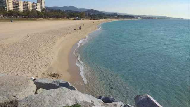 La playa de Sant Simó en Mataró