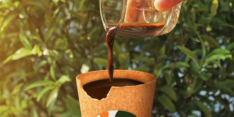 Vaso de café comestible con sabor a galleta / CUPFFEE