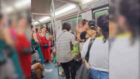 Tensión en el metro por un pasajero violento y machista / TWITTER